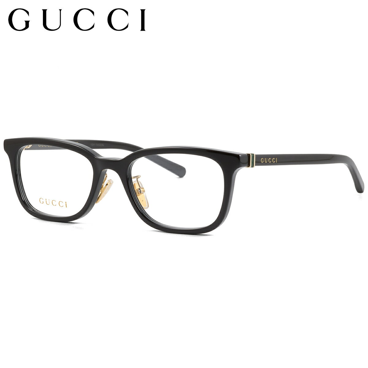 乐天商城 - グッチ GG2002OJ 002 53 メガネ GUCCI 黒縁 くろぶち ウェブストライプモチーフ イタリア製 made in Italy メンズ レディース