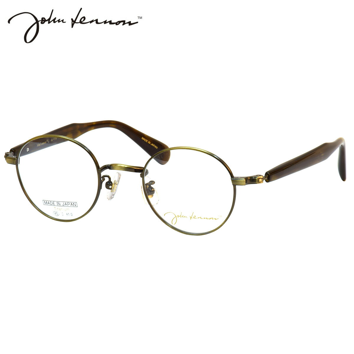 ジョンレノン JL-1110 3 45 メガネ John Lennon チタン βチタン ゴールド 日本製 国産 ビートルズ オノヨーコ メンズ レディース