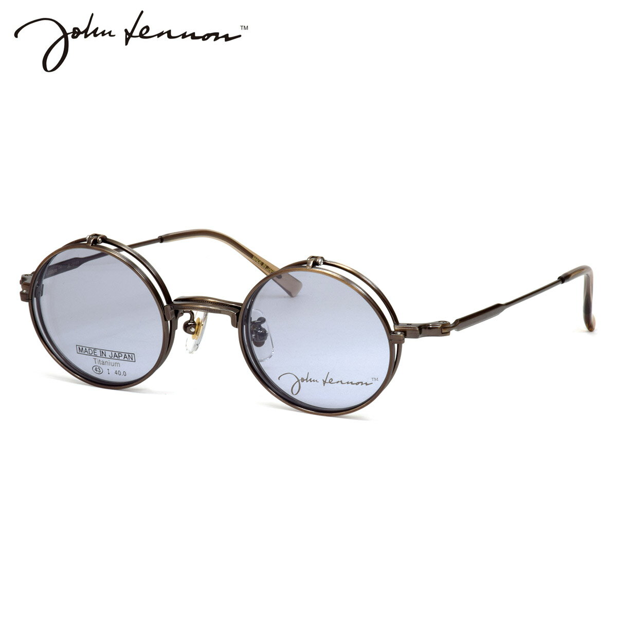 樂天商城 - ジョンレノン JL-1111 2 43 メガネ サングラス John Lennon 跳ね上げ式 単式 複式 日本製 国産 丸眼鏡 メンズ レディース