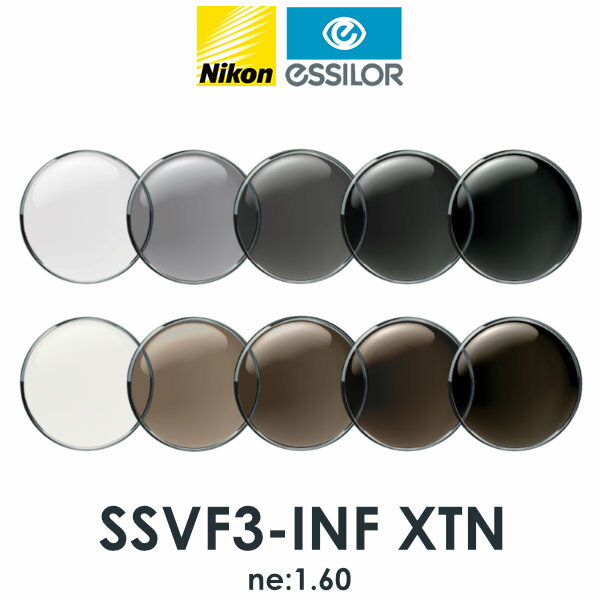 ニコン ビューフィット3-インフィニット 1.60内面非球面 可視光調光レンズ カーブ付き対応 SSVF3-INF XTN NIKON VIEWFIT3-INFINIT TRANSITIONS SIGNATURE GEN8 トランジションズシグネチャー 度付き