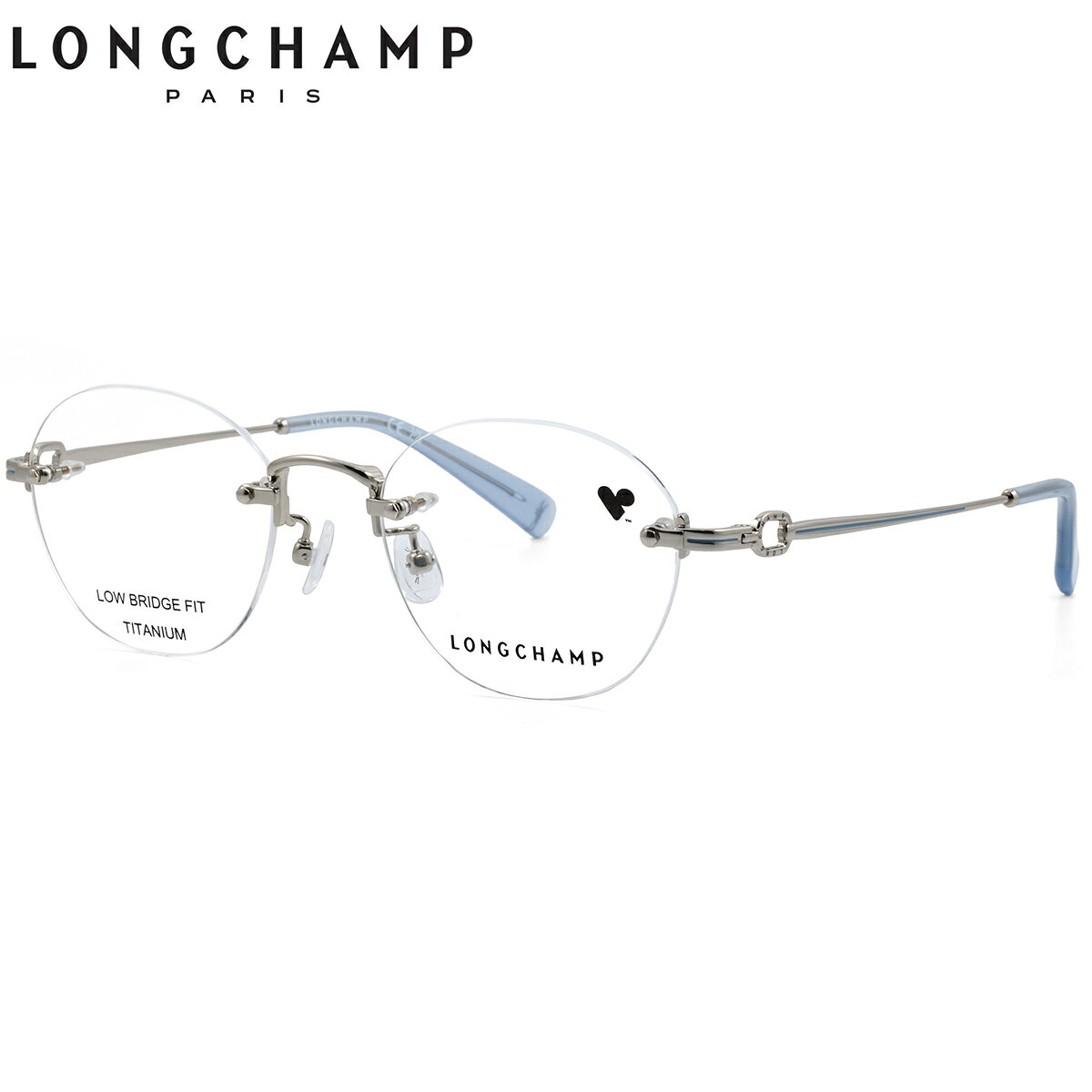 Rakuten - ロンシャン LO2541LBJN 040 49 メガネ LONGCHAMP 縁なし リムレス チタニウム 軽量 レディース