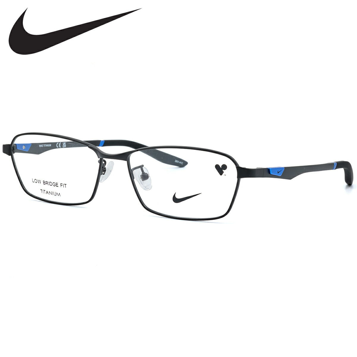 商品基本情報商品カテゴリー：メガネブランド名：NIKE (ナイキ)型番：6089LB 001 フレームカラー：マットブラック レンズカラー：--紫外線カット率：--可視光線透過率：--鼻パッド：ありレンズシェイプ分類：スクエアフレームタイプ分類：フルリムフレーム材質：チタン レンズ材質：デモレンズおすすめの性別：ユニセックス ----------------------------------------------- おすすめの性別：男性にも おすすめの性別：女性にもオススメです。 -----------------------------------------------付属品：専用ケース、レンズクロス、取り扱い説明書 ※付属品の仕様は予告なく変更になる場合がございます。予めご了承くださいませ。状態：新品未使用国内正規品、ローブリッジフィット デモレンズがセットされた状態での使用はできません。ご使用の際は必ずレンズを入れ替えてください。商品サイズ情報【A】レンズのよこ幅：55mm 【B】レンズのたて幅：34mm 【C】ブリッジ幅：15mm 【D】全体のよこ幅：140mm 【E】全体のたて幅：36mm 【F】テンプルの長さ：145mmメーカー公表サイズ：55□15-145That'sが厳選したレンズについてご希望のレンズの屈折率やコートの種類等により、「NIKON」「SEIKO」「HOYA」などのメーカーが発売している多くのレンズの中から最適なレンズを厳選しています。例えば、最も販売数の多い1.60非球面レンズの場合、無色レンズでは「Nikon」をおすすめしていますが「HOYA」をご希望でしたら代替可能です。6089LB 001 55「6089LB」は、軽量で高い強度を備えるチタン素材を採用したモデルです。シャープなスクエアシェイプが、クリーンでありながら存在感のあるシルエットを生み出します。日本人をはじめアジア人の骨格に合わせたローブリッジフィット設計により、ズレにくく安定した掛け心地を実現。調整可能なノーズパッドとシリコン製テンプルチップが、快適な掛け心地を実現します。アルミニウムディテールとレーザー刻印のスウッシュロゴが上質なアクセントとなり、日常からビジネスまで幅広く対応する一本は、あなたの動きに自然に寄り添います。- NIKE（ナイキ）-スポーツブランドとして世界的に支持を集めるNIKE（ナイキ）。軽量でフィット感に優れた設計により、日常使いにはもちろん、アクティブなシーンでもズレにくく、クリアな視界をキープします。スタイリッシュで洗練されたデザインは性別や年代を問わず取り入れやすく、お手頃な価格で手に入るコストパフォーマンスの高さも魅力。アクティブなライフスタイルを支える、信頼のスポーツアイウェアブランドです。