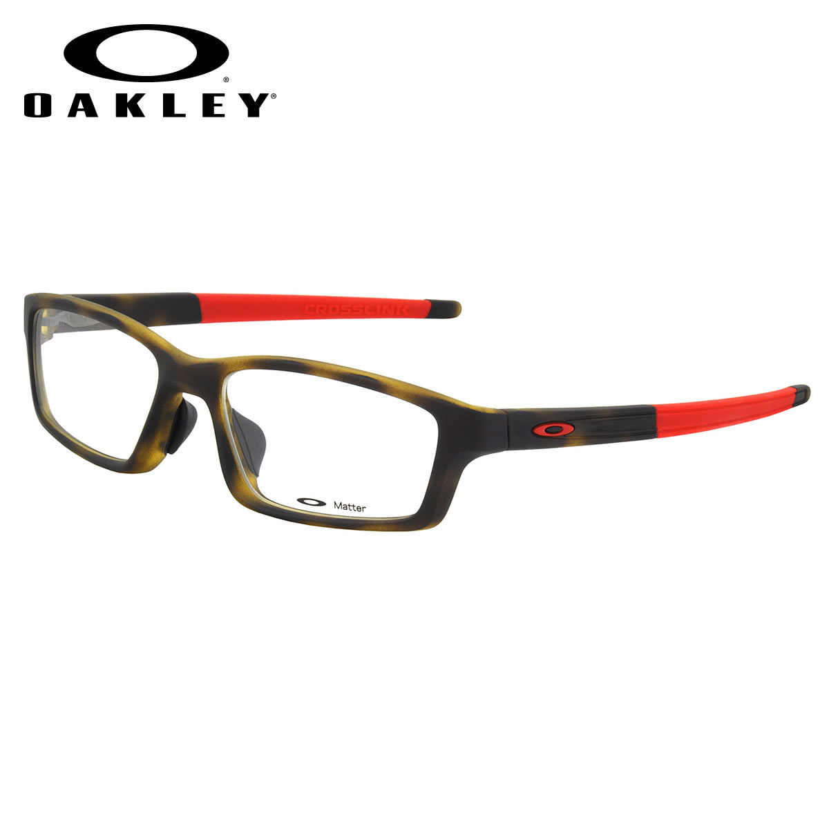 OAKLEY オークリー メガネ OX8041-1556 CROSSLINK PITCH ASIA FIT Brown Tortoise CROSSLINKPITCH クロスリンクピッチ アジアフィット スポーツ スクエア オークリー OAKLEY メンズ レディース