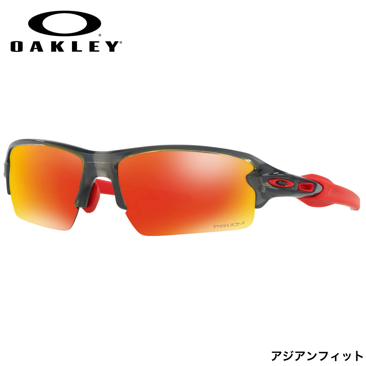 オークリー OAKLEY サングラス OO9271-30-61 FLAK 2.0 フラック2.0 アジアフィット Asia Fit アジアンフィット Gray Smoke / Prizm Ruby オークレー オークリー OAKLEY メンズ レディース