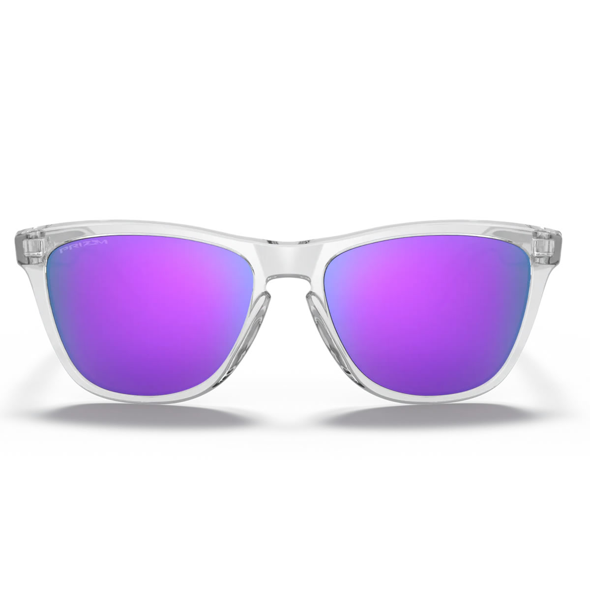 メガネ・サングラスのThat’sのオークリー OO9245-96-54 サングラス OAKLEY FROGSKINS フロッグスキン プリズム ミラーレンズ Polished Clear/Prizm Violet Low Bridge Fit アジアンフィット メンズ レディース｜アングル3