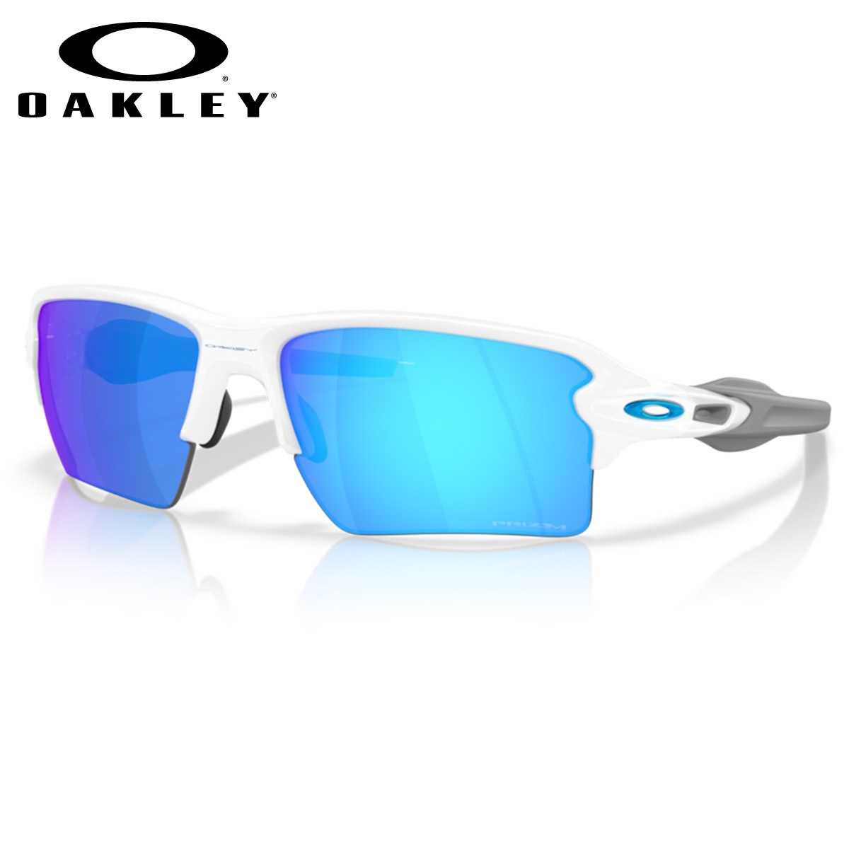 乐天商城 - オークリー OO9488-02-63 サングラス OAKLEY FLAK 2.0 XXL フラック エクストラ・エクストラ・ラージ プリズム Polished White/Prizm Sapphire スポーツ メンズ レディース