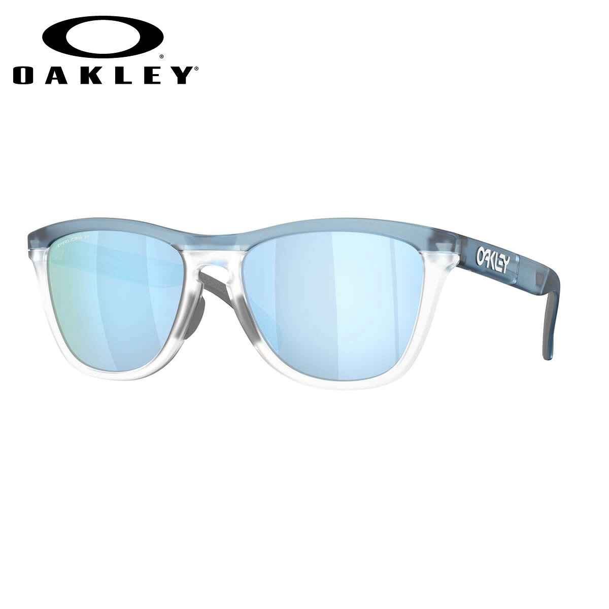 樂天商城 - オークリー OO9503A-04-58 サングラス OAKLEY フロッグスキン レンジ エックスエル FROGSKINS RANGE XL プリズム アジアンフィット ローブリッジフィット 偏光レンズ 偏光サングラス Matte Transparent Stonewash/Prizm Deep Water Polarized 釣り [25N2OO]
