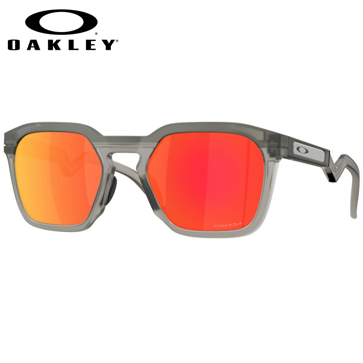 オークリー OO9533-02-54 サングラス OAKLEY HSTN SQ ハウストン スクエア プリズム Matte Grey Smoke/Prizm Ruby オークレー メンズ レディース [26N1OO](4.0)
