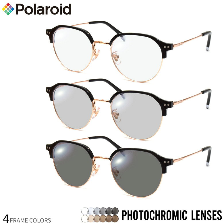乐天商城 - ポラロイド PLDCN0020/F 49サイズ 調光 サングラス 眼鏡 度付き 色が変わる UVカット 紫外線カット フォトクロミック Polaroid UV400 ダテメガネ 2WAY [OS]