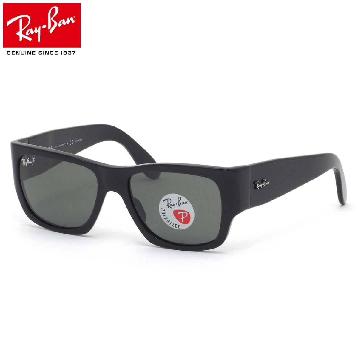 レイバン サングラス RB2187 901/58 54 Ray-Ban WAYFARER NOMAD G15 グリーンレンズ 偏光レンズ ポラライズド Made in Italy イタリア製 度数付き対応 メンズ レディース