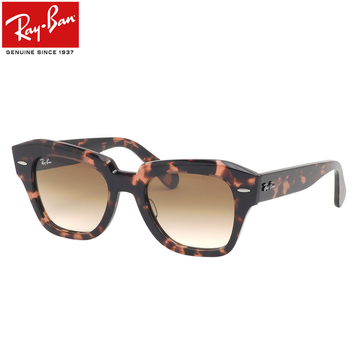 Ray-Ban RB2186 133451 52 サングラス レイバン STATE STREET ステートストリート デミ べっ甲 トータス 度数付き対応 メンズ レディース