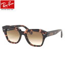 Ray-Ban RB2186 133451 52 サングラス レイバン STATE STREET ステートストリート デミ べっ甲 トータス 度数付き対応 メン...