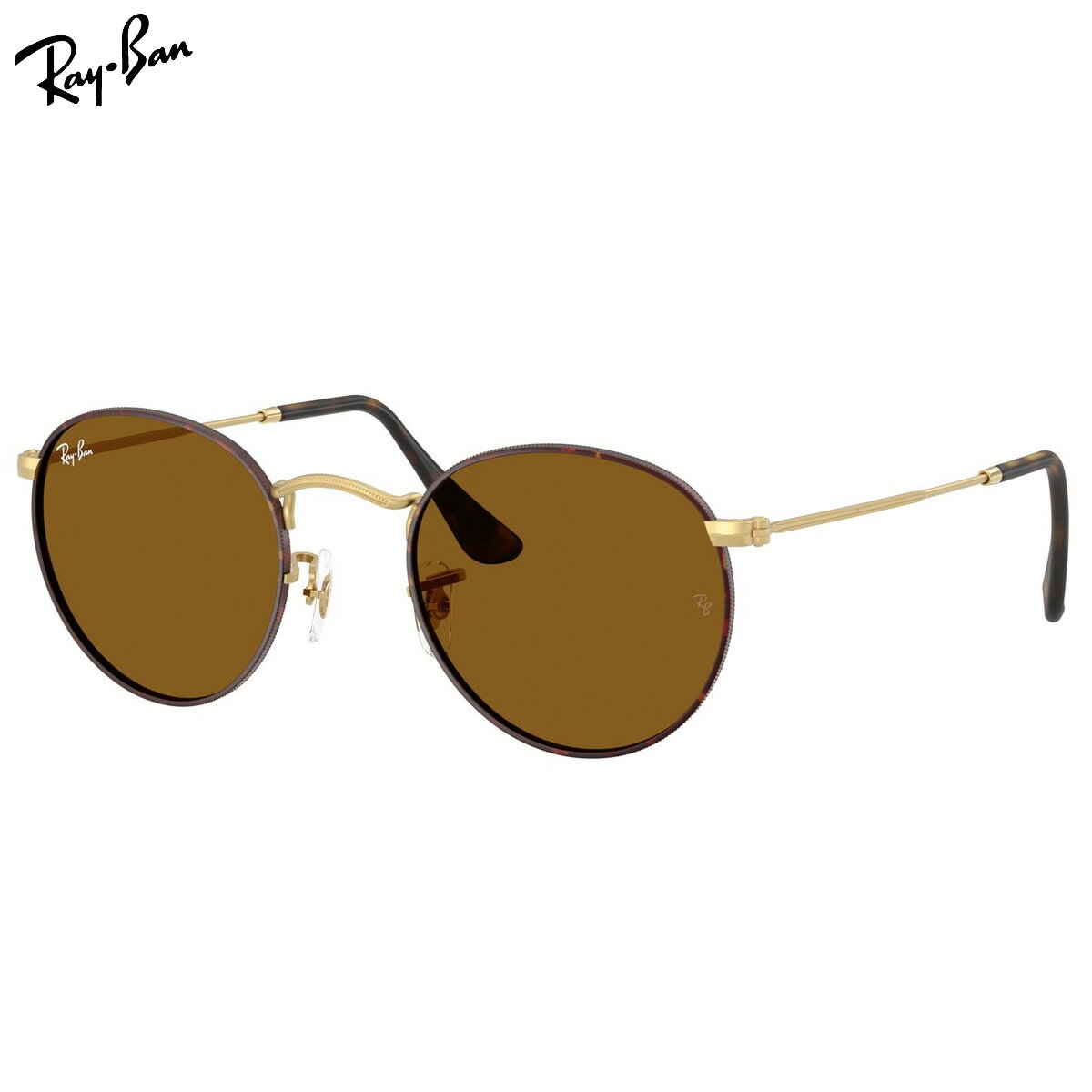 乐天商城 - レイバン RB3447 927533 53 サングラス Ray-Ban ROUND METAL ラウンドメタル ハバナ マット ゴールド 度数付き対応 メンズ レディース