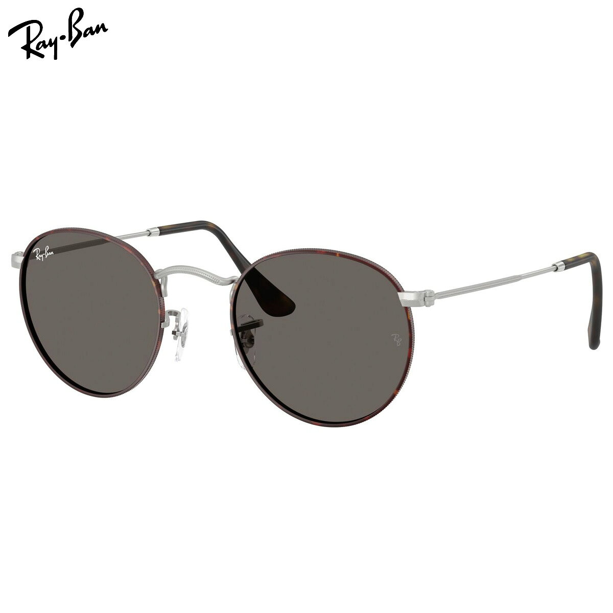 樂天商城 - レイバン RB3447 9277B1 50 サングラス Ray-Ban ROUND METAL ラウンドメタル ハバナ マット シルバー 度数付き対応 メンズ レディース