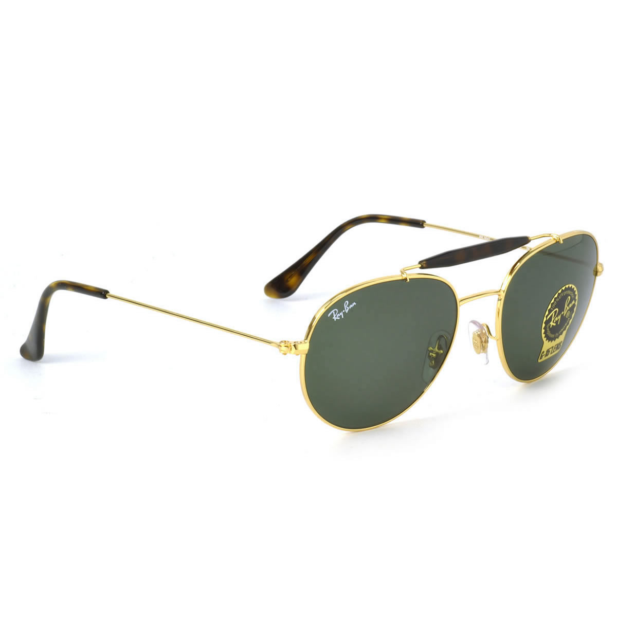 レイバン サングラス Ray-Ban RB3540 001 53サイズ レイバン RAYBAN OUTDOORSMAN アウトドアーズマン ツーブリッジ ダブルブリッジ ROUND ラウンド ボストン 丸メガネ べっ甲 べっこう メンズ レディース