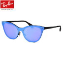 レイバン サングラス Ray-Ban RB3580N 153/7V 143サイズ BLAZE ブレイズ レディースモデル RayBan キャッツ キャッツアイ FLASH LENSES フラットレンズ シールドレンズ 一眼 べっ甲 べっこう ブルーレンズ ミラー ツーポイント