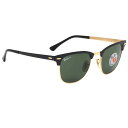 Ray-Ban レイバン サングラス RB3716 187/58 51サイズ CLUBMASTER クラブマスター ブロー ICON アイコン POLARIZED 偏光レンズ レイバン RayBan 度数付き対応 メンズ レディース 2