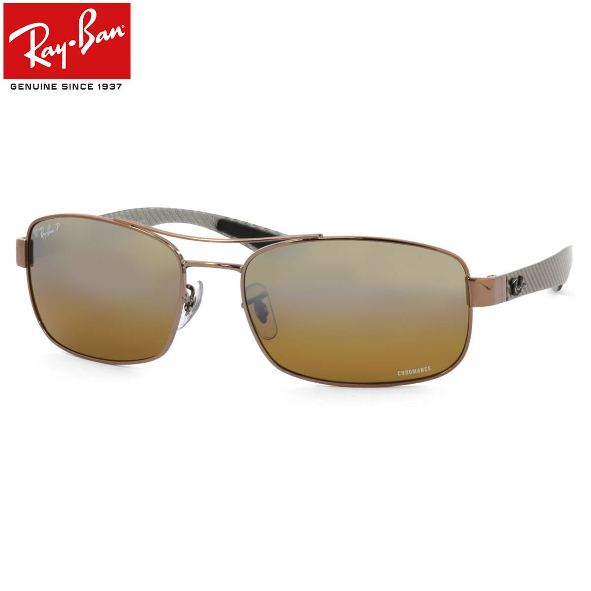 Ray-Ban レイバン サングラス RB8318CH 121/A2 62サイズ CHROMANCE クロマンス 偏光 カーボン ツーブリッジ レイバン RayBan 度数付き対応 メンズ レディース