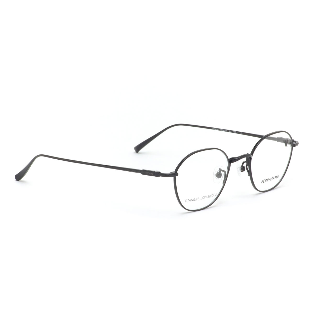 フェラガモ SF2585LB 001 47 メガネ FERRAGAMO チタニウム ヘキサゴン 六角形 MADE IN JAPAN 国産 日本製 メンズ レディース
