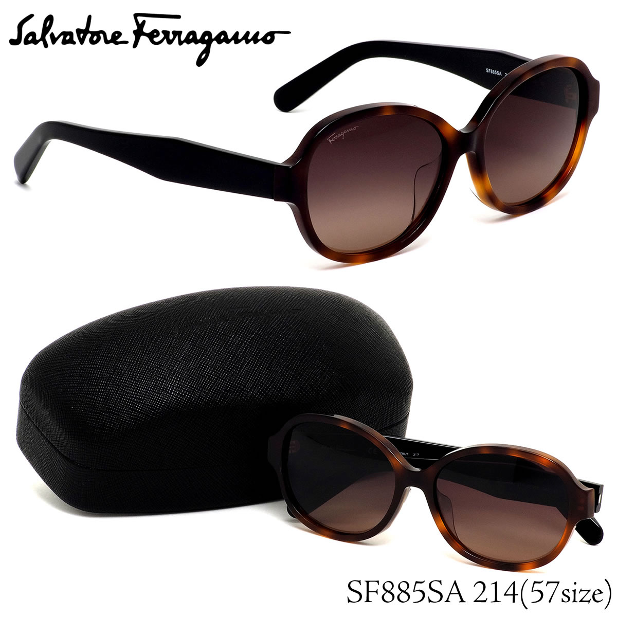 ե饬 Ferragamo 󥰥饹 SF885SA 214 57 Хȡե饬 Х ٤ù ٤ä Made in Italy ǥ