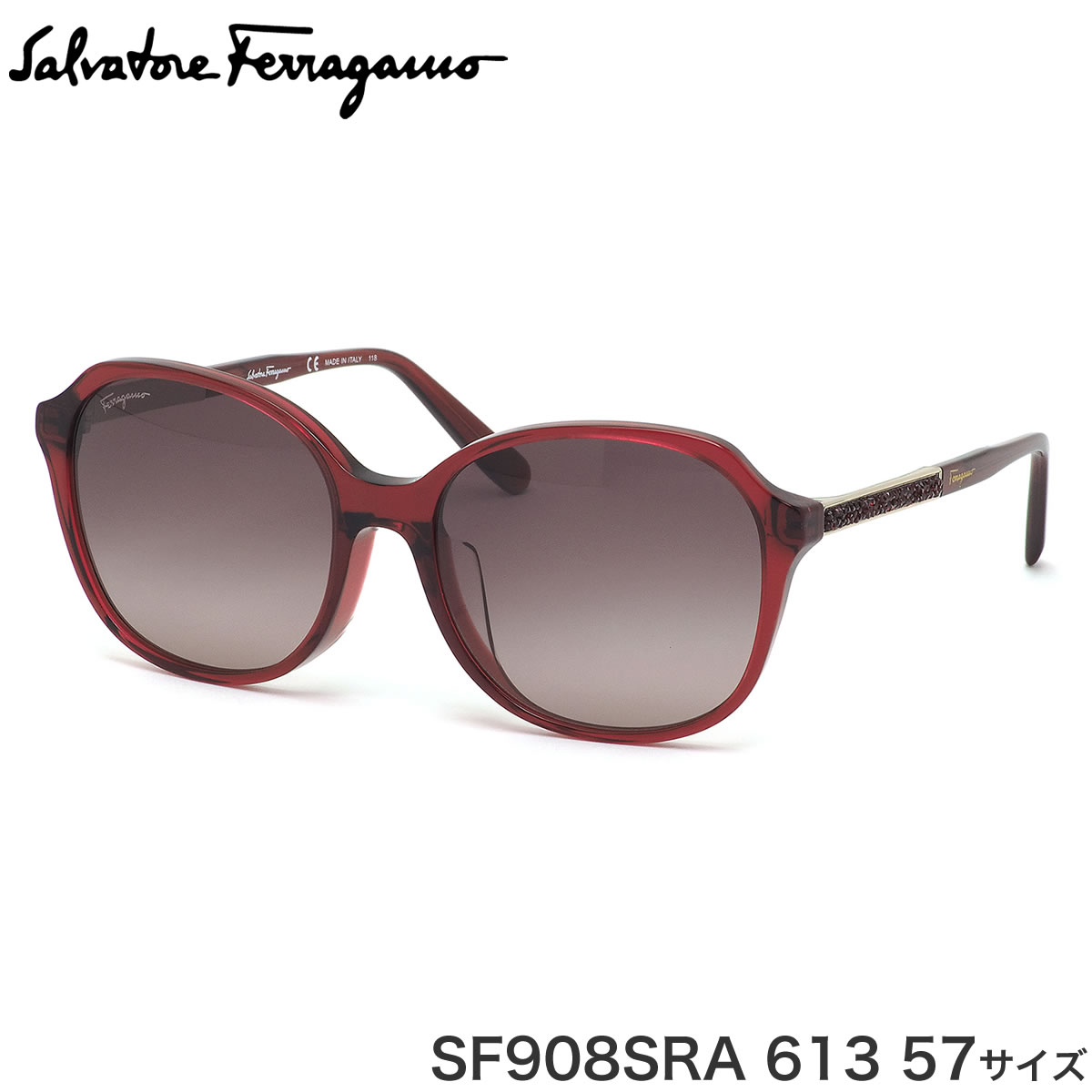 フェラガモ フェラガモ Ferragamo サングラス SF908SRA 613 57サイズ Made in Italy グリッター キラキラ レディース