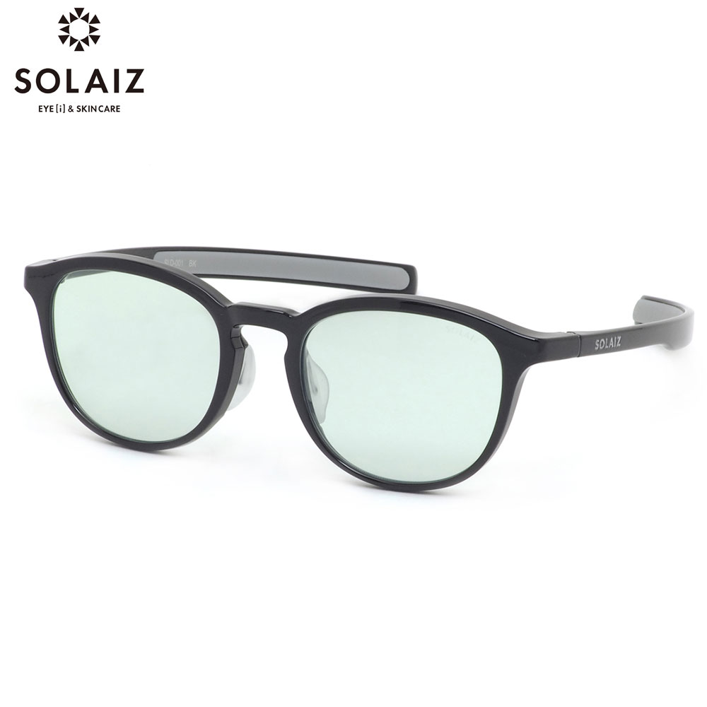 ソライズ SLD-001 BK/LBL 51 サングラス SOLAIZ アイケア ブルーライトカット 軽量 フィット感 メンズ レディース