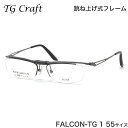 ティージークラフト TG Craft メガネ FALCON-TG 1 55サイズ Falcon-TG ファルコンTG Col.1 跳ね上げ式 日本製 スクエア ...