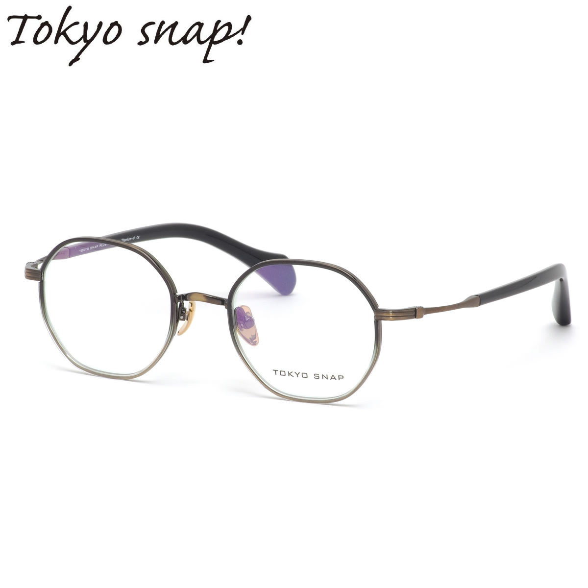 楽天メガネ・サングラスのThat’sトウキョウスナップ TSP-1065 03 47 メガネ TOKYO SNAP 六角形 ヘキサゴン セル巻き ワッパ メンズ レディース