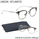 ユニオンアトランティック UNION ATLANTIC メガネ UA3616 GYH 48サイズ AMIPARIS ウェリントン 日本製 鯖江 Made in ...