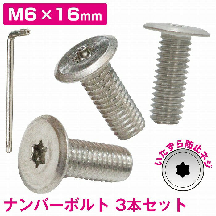 ナンバーボルト 盗難防止 マツダ デミオ フレアワゴン ロードスター CX-3 CX-5 CX-8 CX-30 CX-60 薄型 ステンレス 極低頭 3本セット