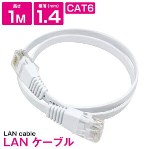 [ 1m ] LAN֥ CAT6 ƥ꡼6 եåȥ֥ 100cm ѥ 󥿡ͥå PC TV ƥ ۥ磻 