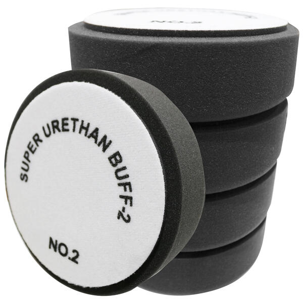 5枚セット【Φ180/中細目】スポンジ ウレタン バフ 厚み/55mm 電動 ポリッシャー マジックテープ 磨き 研磨 掛け 18cm 180mm