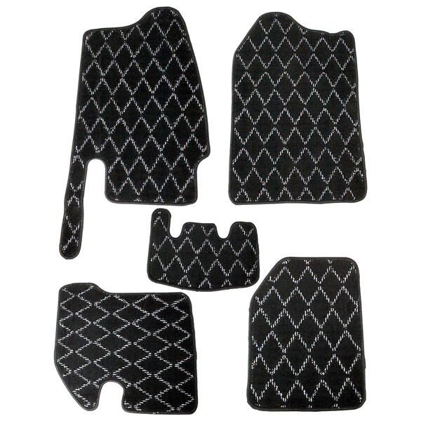 『グレー ブラック ダイヤ柄』ジムニー JA11 フロアマット MT車 フロント リア セット 専用設計 高品質 黒 5速 全年式対応