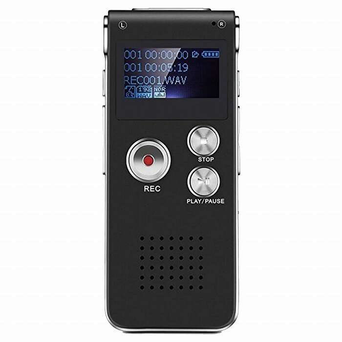 小型 デジタル ICレコーダー 8GB WAV 録音 WAV/MP3再生 充電式 ボイスレコーダー 音声 メモ 録音機器 MP3プレーヤー 軽量 USB