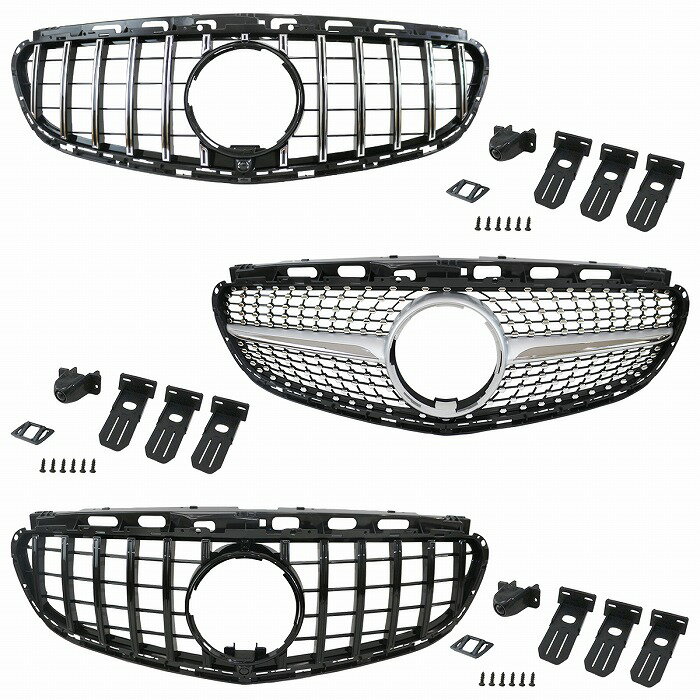 ベンツ Eクラス W212 後期 パナメリカーナ グリル AMG GTR GT ルック スタイル / ダイヤモンド グリル E250/300/350/400/550 13-2016y