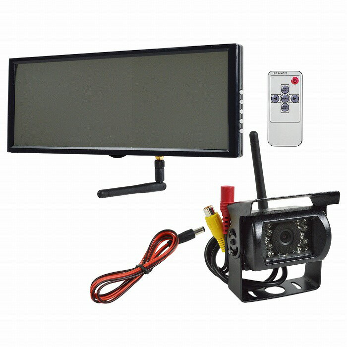 『12v/24v 7インチ』ルームミラーモニター ワイヤレス バックカメラセット 赤外線 暗視 配線不要 車 軽トラ トラック カメラ