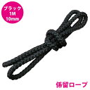 1m 〜 切り売り 8打 10mm 係留ロープ フェンダーロープ ダブルブレイド 黒/ブラック マリンロープ 船 係船 ロープ 10ミリ