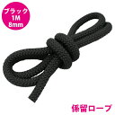 1m 〜 切り売り 16打 8mm 係留ロープ フェンダーロープ ダブルブレイド 黒/ブラック マリンロープ 船 係船 ロープ 8ミリ