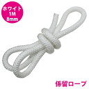 1m 〜 切り売り 16打 8mm 係留ロープ フェンダーロープ ダブルブレイド 白/ホワイト マリンロープ 船 係船 ロープ 8ミリ