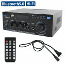 Bluetooth5.0 Hi-Fi ステレオデジタルアンプ スピーカー USBメモリ SDカード マイク RCA 3.5mm AUX オーディオ 高音質 アンプ