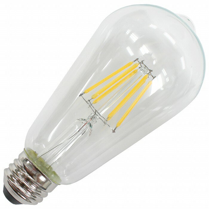 General Light Bulbs - エジソンバルブ ヴィンテージ 電球 LED 1個 E26 フィラメント クリア 60W相当 全方向タイプ