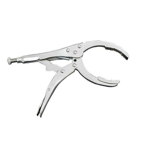 『L』径45mm-100mm 全長240mm オイル フィルター エレメント レンチ ロッキング プライヤー バイス ロ..