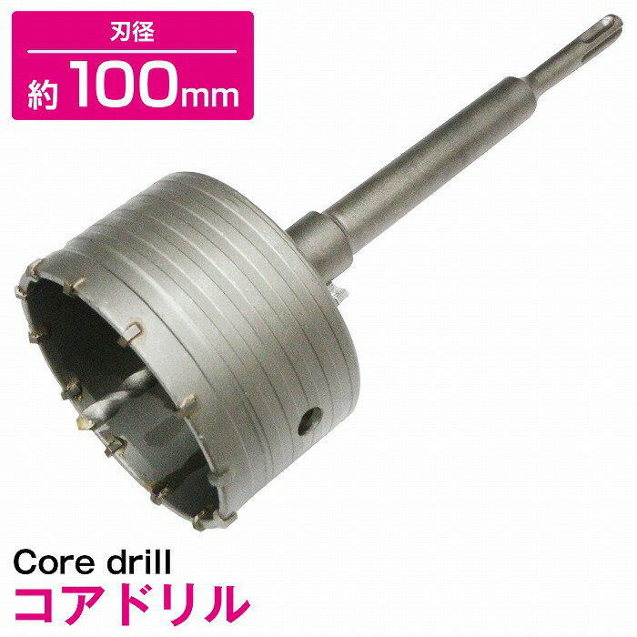 刃径 100mm コアドリル シャンク センタードリル 穴あけ 陶器瓦 いぶし瓦 粘度瓦 モルタル ブロック レ..