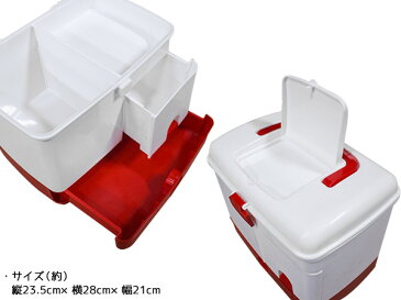 常備薬の収納や保管に最適! 救急箱 引き出し付き 救急ボックス プラスチック製 コンパクトサイズ 【救急BOX 防災 災害 薬入れ 収納ケース 家庭用常備薬 応急手当 風邪薬 絆創膏】