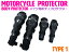 【TYPE_1】バイクウェア ニールガード エルボガード ブラック 黒 ボディプロテクター 肘 膝 ガード イ..