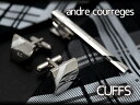 【最大2000円OFFクーポン 12/19 20:00～12/26 1:59】【andre courreges】アンドレ・クレージュ カフス ブラック×ホワイト ボーダー CC6005A 【セットではありません】