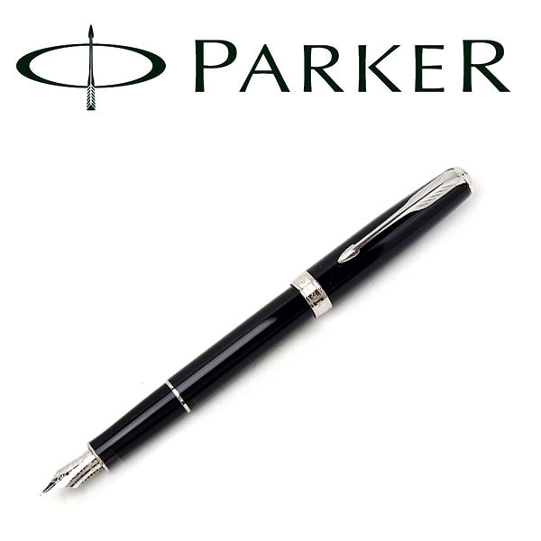 パーカー SONNET ソネット 万年筆 18金ペン先 ペン先EF〜M ラックブラックCT s11130111 s11130112 s11130113 PK-S...