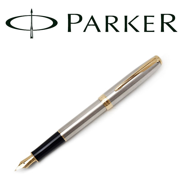 【PARKER】パーカー SONNET ソネット 万年筆 ステンレスペン先 ペン先F〜M ステンレススチールGT s11130162 s11130163 PK-SO-SS-GT-FP【メール便可能】【メール便の場合商品ボックス付属なし】のサムネイル