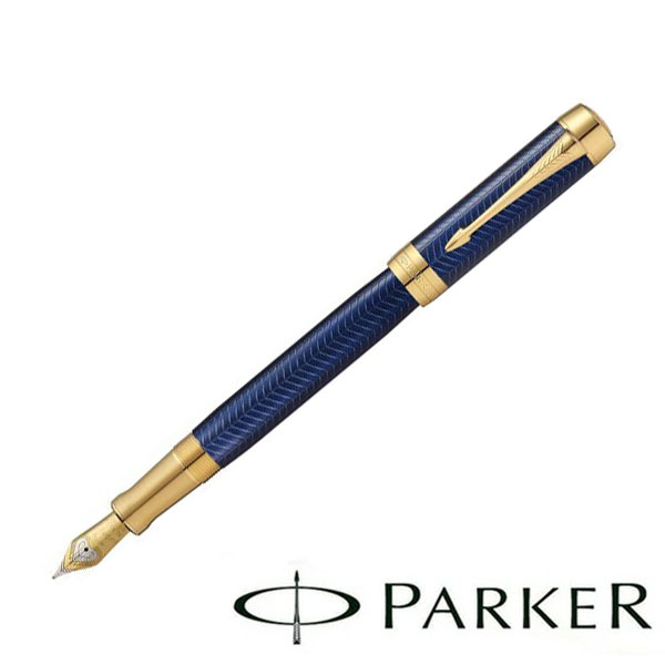 パーカー 万年筆 【10%OFFクーポン 5/18 0:00～5/21 9:59】パーカー PARKER デュオフォールド 万年筆 ブルーシェブロンGT PK-DUO-PS-BLCHV-GT-FP