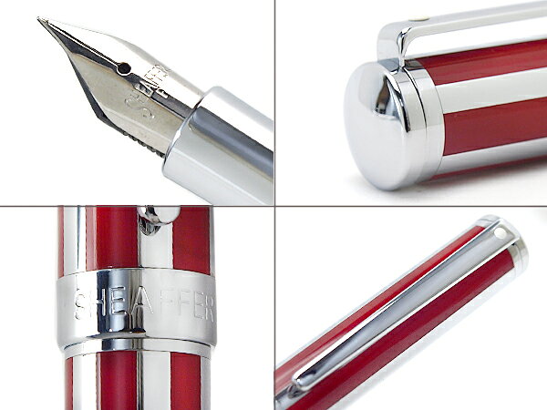 【7/19〜26 10％オフクーポン配布中】【SHEAFFER】シェーファー INTENSITY インテンシティ 万年筆 スチールペン先 ペン先F〜M レッドストライプ ITS9236PN 【メール便可能】【メール便の場合商品ボックス付属なし】 the-article-10011214 こだわり文房具のアーティクル サンプル画像3